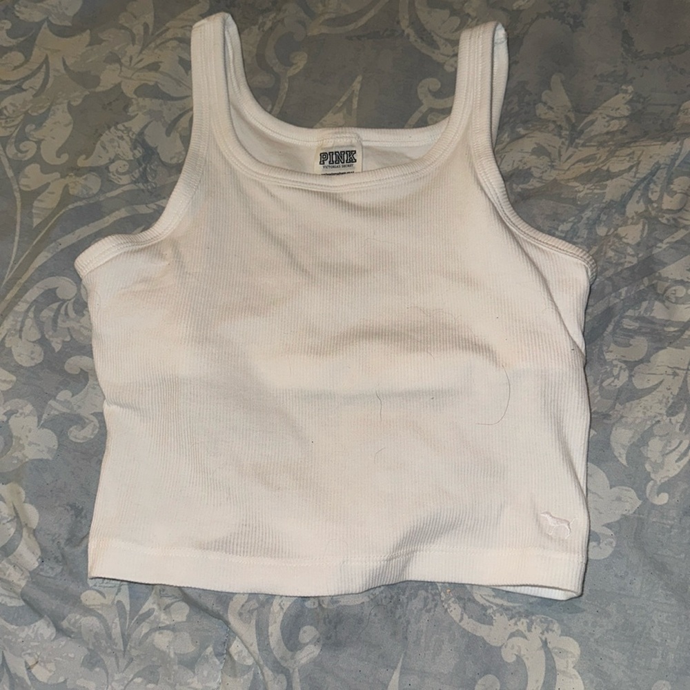 Pink tank top with built in bra